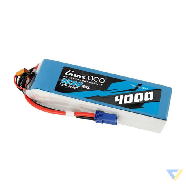 Gens Ace 4000mAh 22.2V 45C 6S1P battery Lithium and NiMH