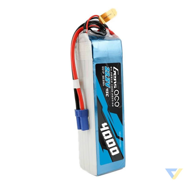 Gens Ace 4000mAh 22.2V 45C 6S1P battery Lithium and NiMH
