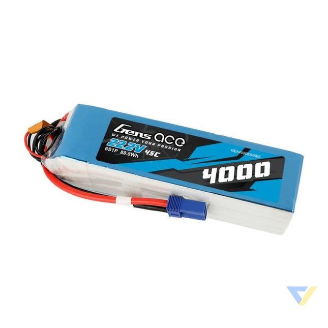 Gens Ace 4000mAh 22.2V 45C 6S1P battery Lithium and NiMH