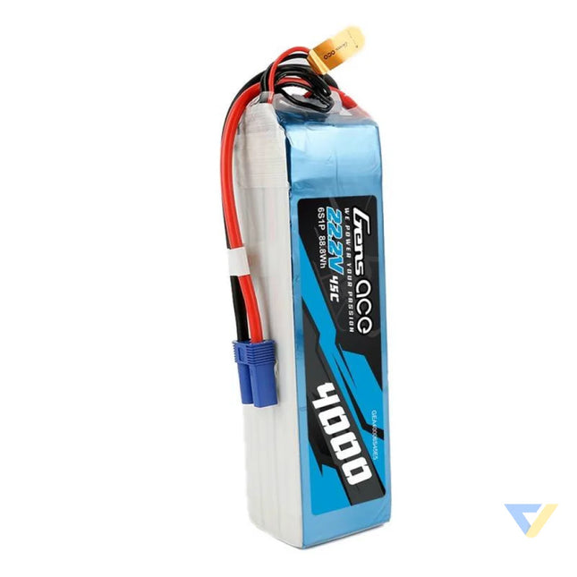 Gens Ace 4000mAh 22.2V 45C 6S1P battery Lithium and NiMH