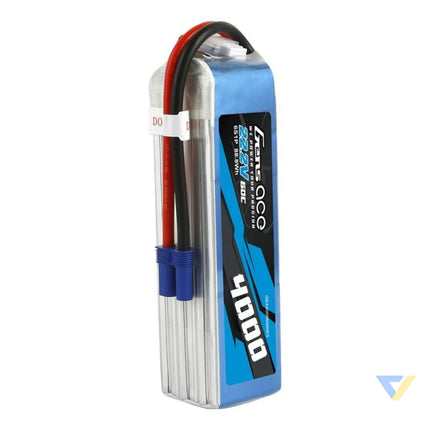 Gens Ace 4000mAh 22.2V 60C 6S1P EC5 battery Lithium and NiMH
