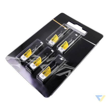 Gens Ace 450mAh 3.8V 75C 1S1P HV Lipo Batteries (5pcs). Lithium and NiMH