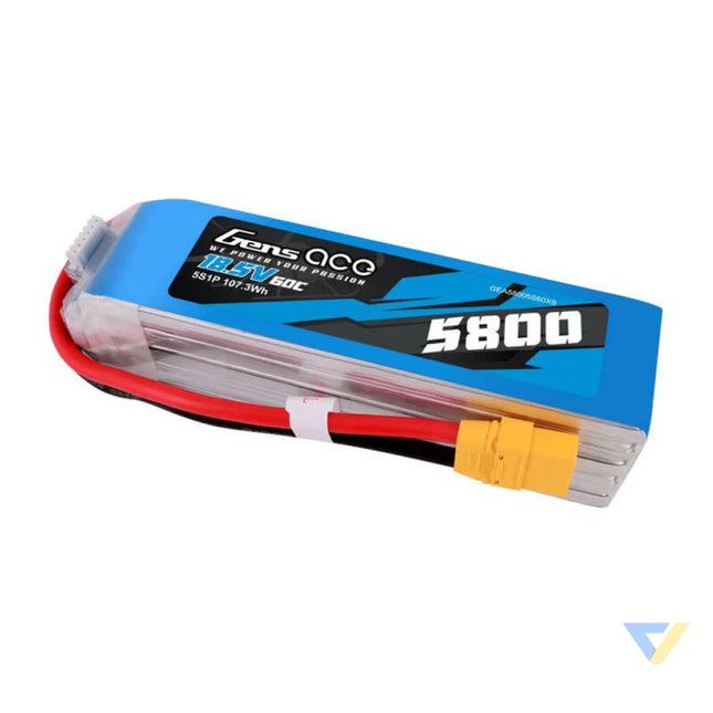 Gens ace 5800mAh 60C 18.5V 5S1P Lipo Battery Pack with XT90 plug Lithium and NiMH