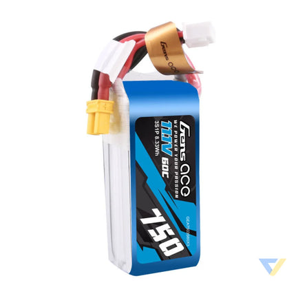 Gens Ace 750mAH 11.1V 60C 3S1P Lipo battery with XT30 connector Lithium and NiMH