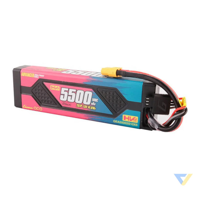 Gens ace Advanced 5500mAh 7.6V 100C 2S1P HardCase Lipo Battery Pack with XT60 Lithium and NiMH