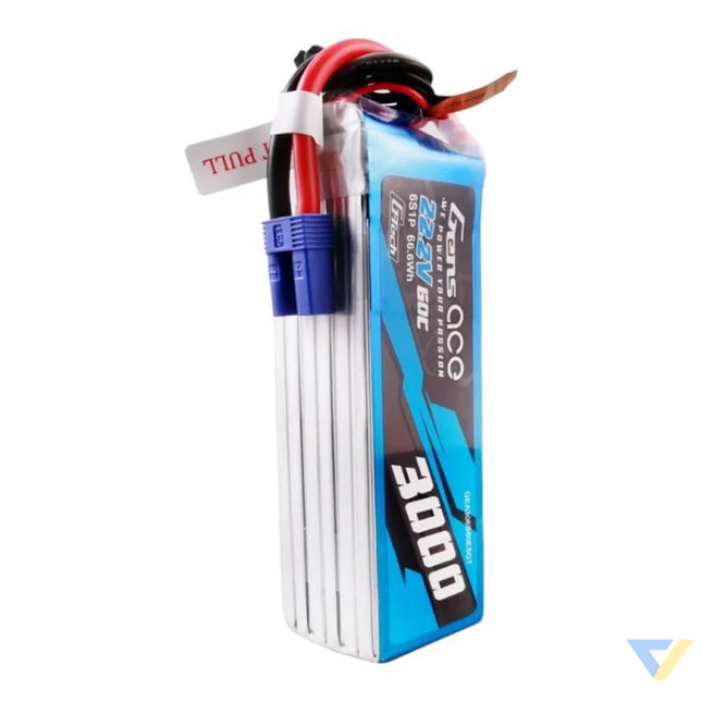 Gens ace G Tech 3000mAh 22.2V 60C 6S1P Lipo Battery Pack with EC5 plug Lithium and NiMH