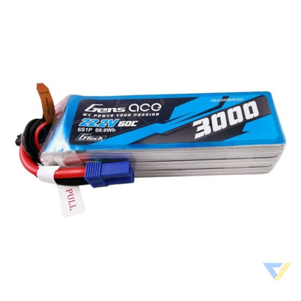 Gens ace G Tech 3000mAh 22.2V 60C 6S1P Lipo Battery Pack with EC5 plug Lithium and NiMH