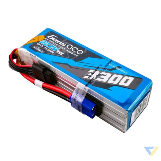 Gens ace G Tech 3300mAh 22.2V 45C 6S1P Lipo Battery Pack with EC5 Plug Lithium and NiMH
