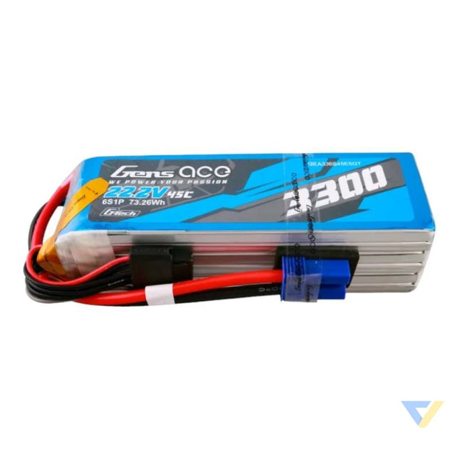 Gens ace G Tech 3300mAh 22.2V 45C 6S1P Lipo Battery Pack with EC5 Plug Lithium and NiMH