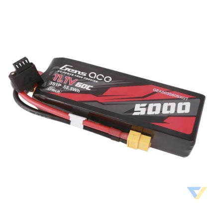 Gens ace G Tech 5000mAh 11.1V 60C 3S1P Short Size Lipo With XT60 Plug Lithium and NiMH