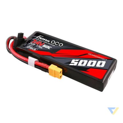 Gens ace G Tech 5000mAh 7.4V 60C 2S1P Lipo PC material case with XT60 Plug Lithium and NiMH