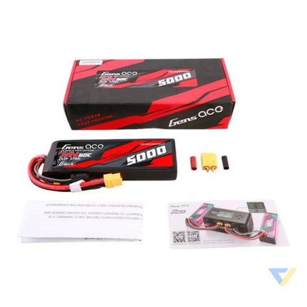 Gens ace G Tech 5000mAh 7.4V 60C 2S1P Lipo PC material case with XT60 Plug Lithium and NiMH