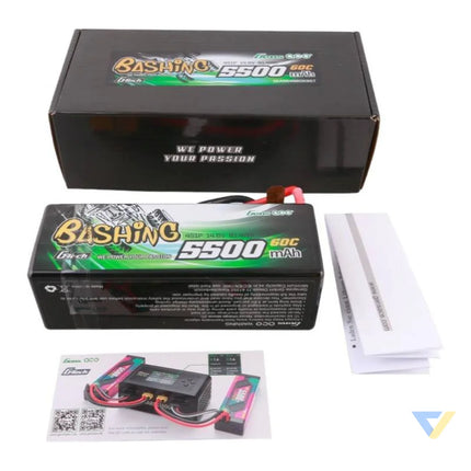 Gens ace G Tech 5500mAh 4S1P 14.8V 60C HardCase RC car Lipo Battery Lithium and NiMH
