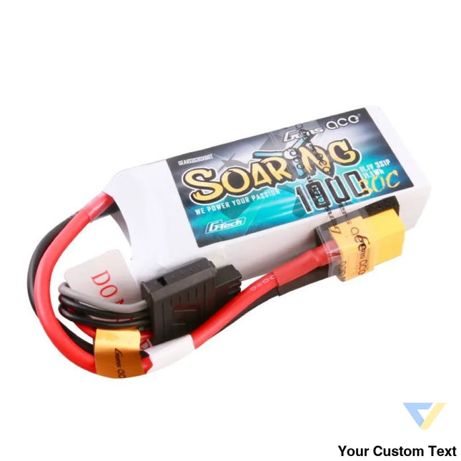 Gens ace G Tech Soaring 1000mAh 11.1V 30C 3S1P Lipo Battery Lithium and NiMH