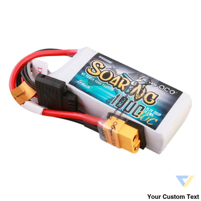 Gens ace G Tech Soaring 1000mAh 11.1V 30C 3S1P Lipo Battery Lithium and NiMH