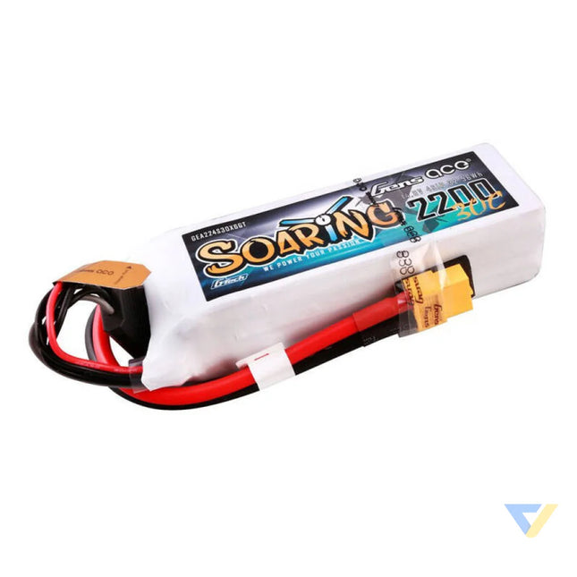 Gens ace G Tech Soaring 2200mAh 14.8V 30C 4S1P Lipo Battery Pack with XT60 plug Lithium and NiMH