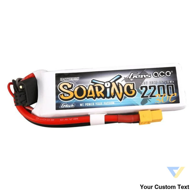 Gens Ace G Tech Soaring 2200mAh 7.4V 30C 2S1P XT60 Battery Lithium and NiMH