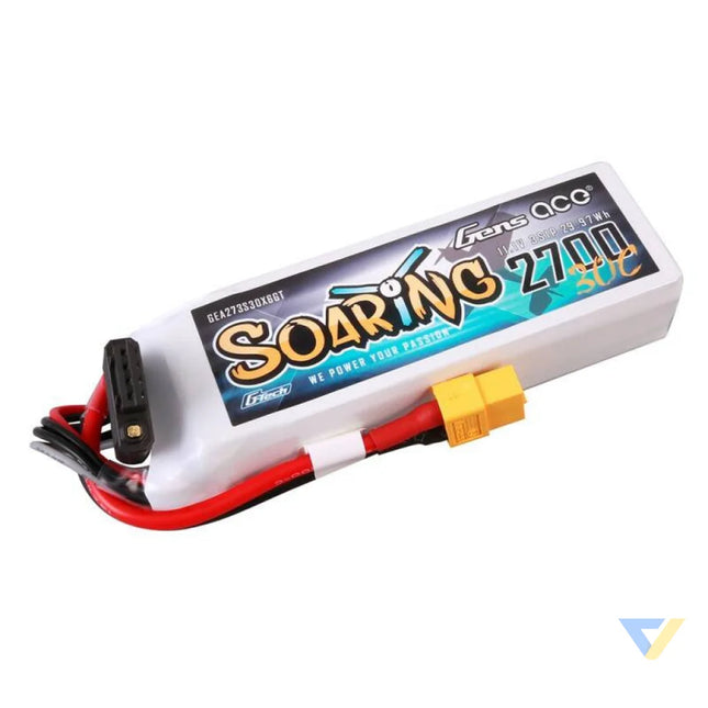 Gens ace G Tech Soaring 2700mAh 11.1V 30C 3S1P LiPo Battery Lithium and NiMH