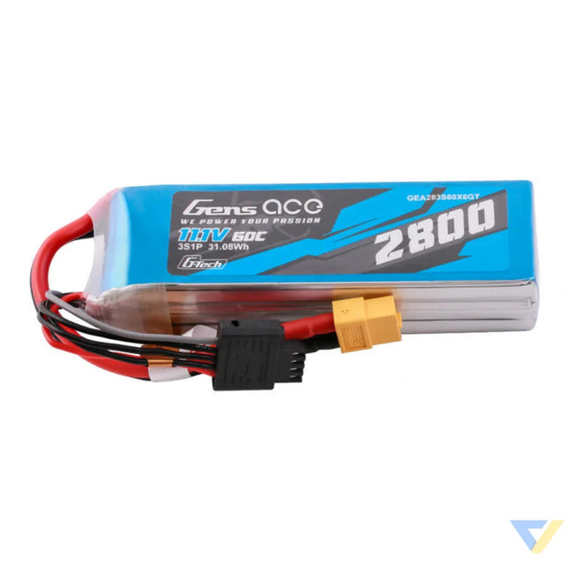 Gens ace G Tech Soaring 2800mAh 11.1V 60C 3S1P LiPo XT60 Lithium and NiMH