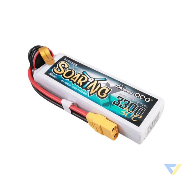Gens ace G Tech Soaring 3300mAh 14.8V 30C 4S1P Lipo Battery Lithium and NiMH