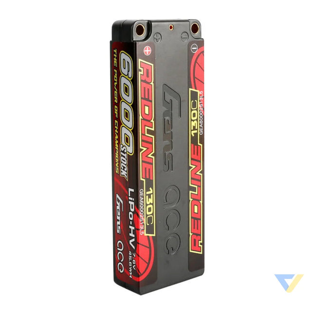 Gens ace Redline Series 6000mAh 7.6V 130C 2S2P HardCase 57# HV Lipo Battery Lithium and NiMH