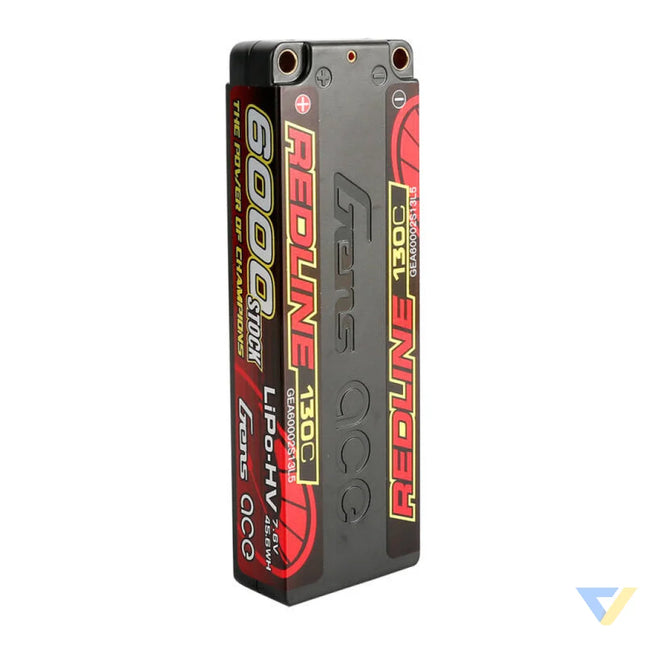 Gens ace Redline Series 6000mAh 7.6V 130C 2S2P HardCase 57# HV Lipo Battery Lithium and NiMH