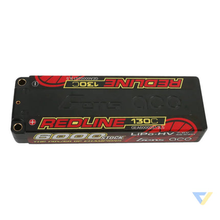 Gens ace Redline Series 6000mAh 7.6V 130C 2S2P HardCase 57# HV Lipo Battery Lithium and NiMH