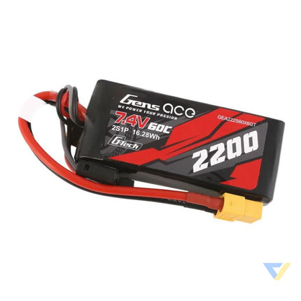 GensAce G Tech LiPo 2200mAh 7.4V 60C 2S1P XT60 Battery Lithium and NiMH
