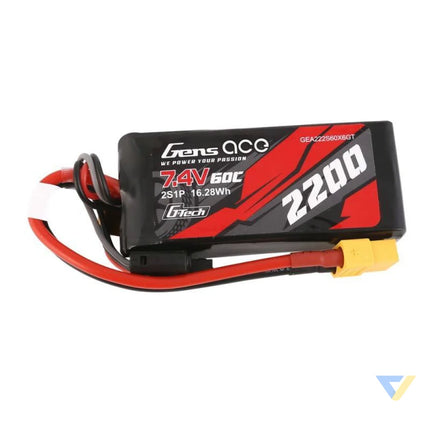 GensAce G Tech LiPo 2200mAh 7.4V 60C 2S1P XT60 Battery Lithium and NiMH