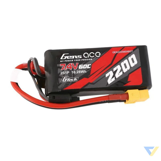 GensAce G Tech LiPo 2200mAh 7.4V 60C 2S1P XT60 Battery Lithium and NiMH