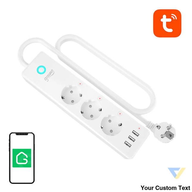 Gosund P1 PLUS smart WiFi power strip (3x AC schuko 3x USB A) Tuya Power strips