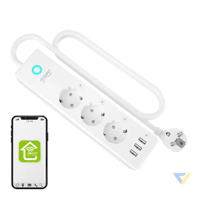 Gosund P1 PLUS smart WiFi power strip (3x AC schuko 3x USB A) Tuya Power strips