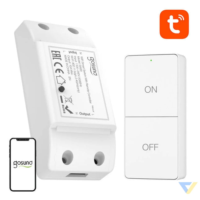 Gosund SW20 10A WiFi Smart Switch + Remote Control Tuya Smart controllers
