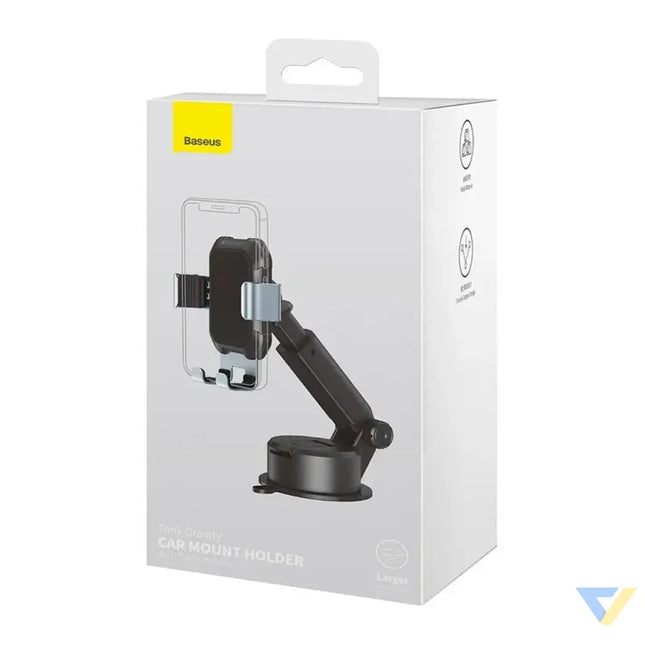Gravity car mount for Baseus Tank phone with suction cup (black) Phone holders