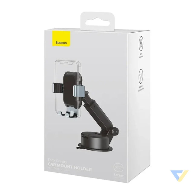 Gravity car mount for Baseus Tank phone with suction cup (black) Phone holders