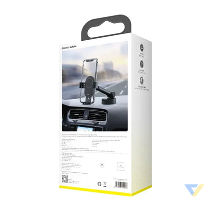 Gravity car mount for Baseus Tank phone with suction cup (black) Phone holders