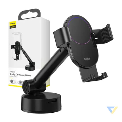 Gravity car mount for Baseus Tank phone with suction cup (black) Phone holders