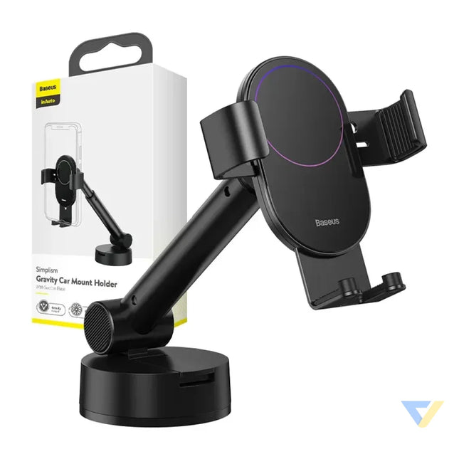 Gravity car mount for Baseus Tank phone with suction cup (black) Phone holders