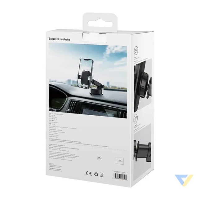 Gravity car mount for Baseus Tank phone with suction cup (black) Phone holders