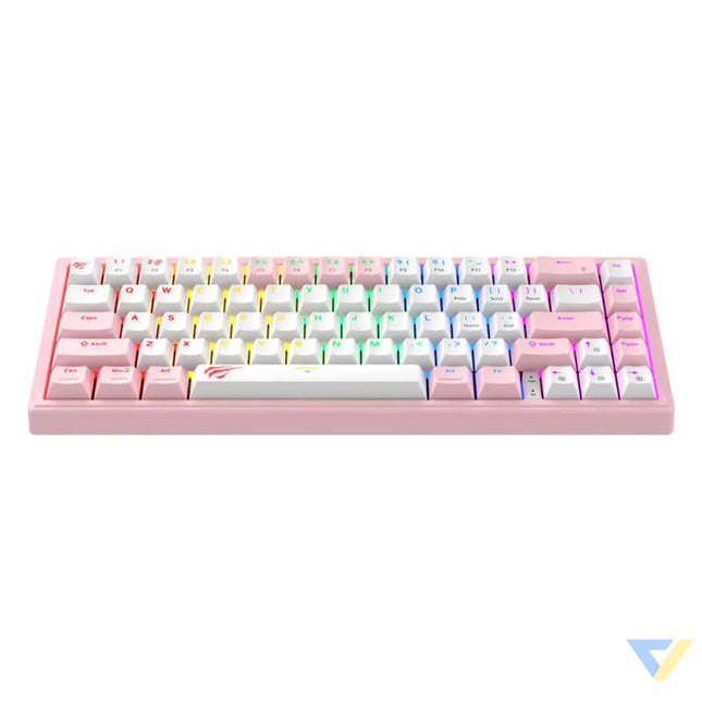 Havit KB874L RGB Mechanical Gaming Keyboard (pink and white) (QWERTY) Wired