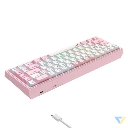 Havit KB874L RGB Mechanical Gaming Keyboard (pink and white) (QWERTY) Wired