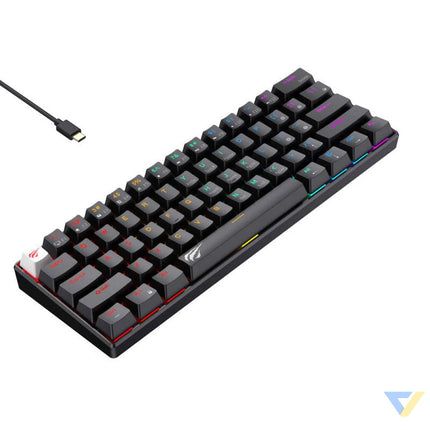 Havit KB903L wired mechanical / gaming RGB keyboard (black) (QWERTY) Wired