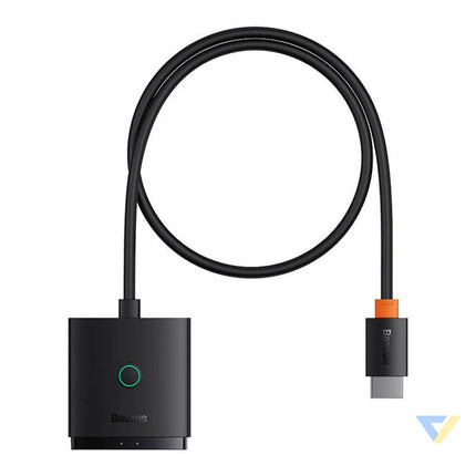 HDMI Switch Baseus with 1m Cable Cluster Black Adapters connectors and converters