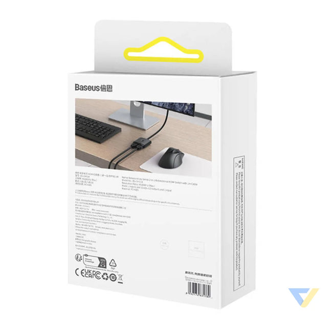 HDMI Switch Baseus with 1m Cable Cluster Black Adapters connectors and converters