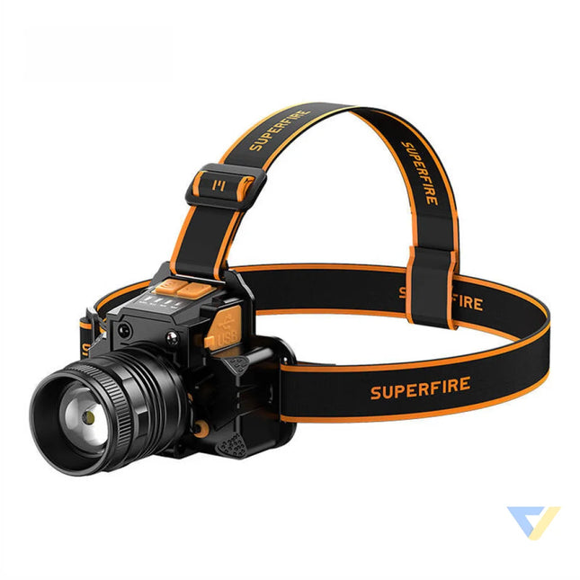 Headlamp Superfire HL58 – 350lm USB 3 modes 200m Head flashlights