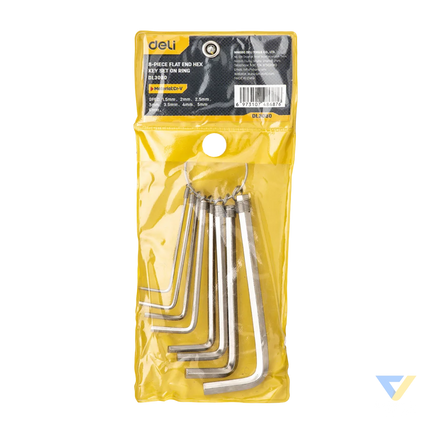 Hex Key Sets 1.5 6mm Deli Tools EDL3080 (silver) Screwdrivers