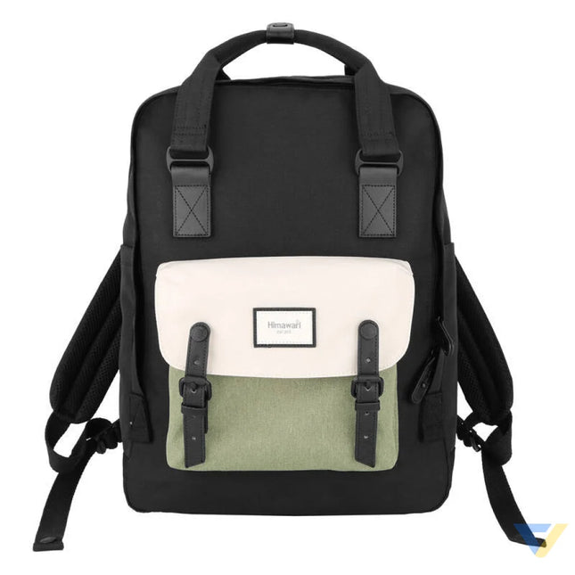 Himawari 1010 15.6’’ laptop backpack (black green) Bags cases backpacks