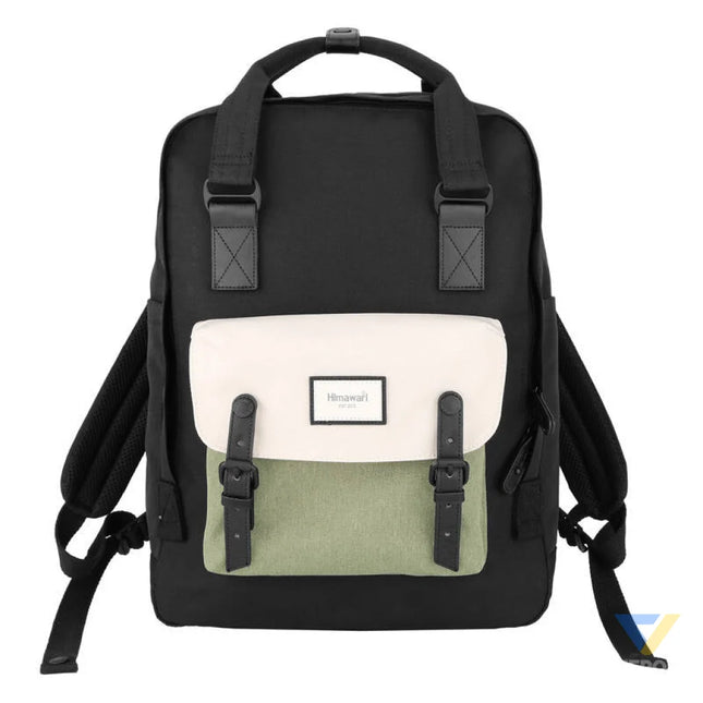 Himawari 1010 15.6’’ laptop backpack (black green) Bags cases backpacks