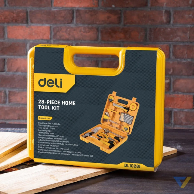 Household Tool Set 28 pcs Deli Tools EDL1028J Toolkits
