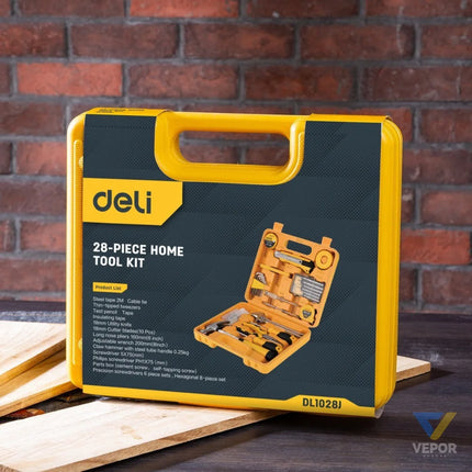 Household Tool Set 28 pcs Deli Tools EDL1028J Toolkits